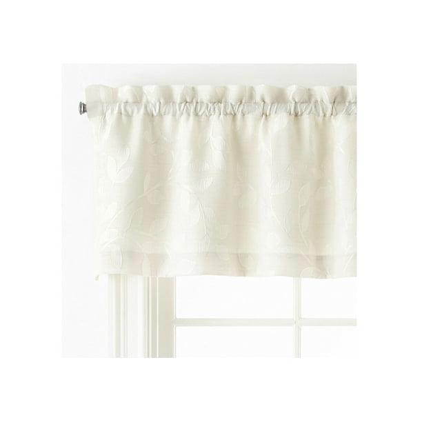 Liz Claiborne Quinn Grommet-Top Tailored Valance 50/" X 18/" New Ivory